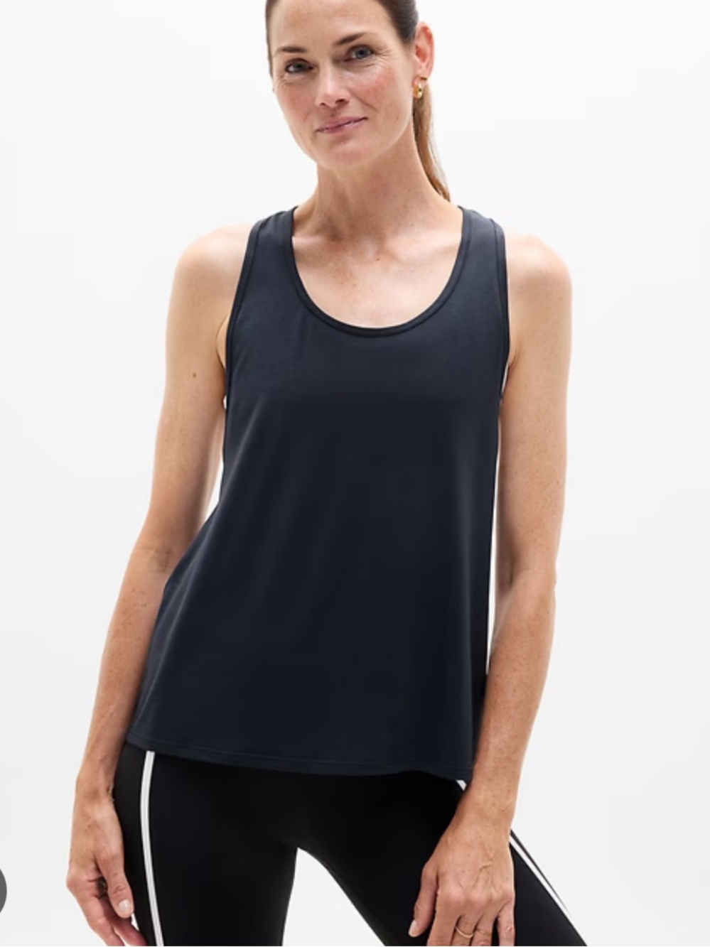 Athleta Black Racerback Lightweight Tank.